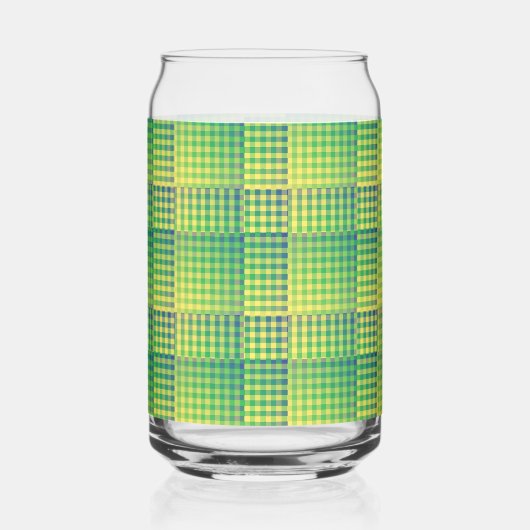Green Blue Checker Abstract Pattern (Verso)