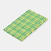Green Blue Checker Abstract Pattern Post-it® Notes (Schuin)
