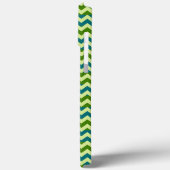 Green Blue Chevron Zigzag Case-Mate iPhone Case (Achterkant / Links)