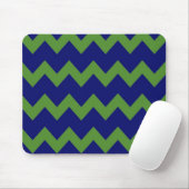 Green Blue Chevrons Mousepad Muismat (Met muis)