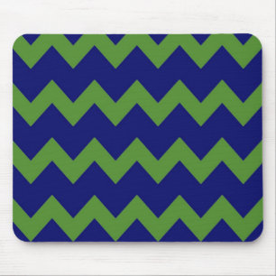 Green Blue Chevrons Mousepad Muismat