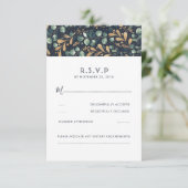 Green Blue et Gold Wedding RSVP (Debout devant)