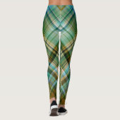 Green Blue Geometric Leggings (Achterkant)