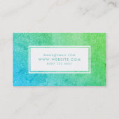 Green Blue Ombre Sparkle Glitter Microblading Visitekaartje (Achterkant)