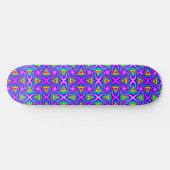 Green Blue Oranje Mauve Rainbow Rhombus Pattern Skateboard (Horizontaal)