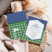 Green Blue PAR-TEE Golf Couple Shower Invitation