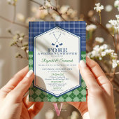 Green Blue PAR-TEE Golf Couple Shower Invitation