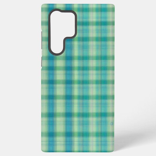 Green & Blue Preppy Pattern Phone Case Samsung Galaxy Hoesje (Achterkant)