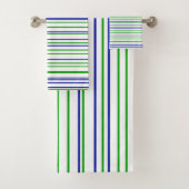 Green blue purple stripes modern custom (En situation)