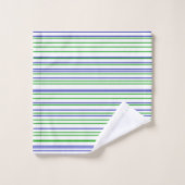 Green blue purple stripes modern custom (Gant de toilette)