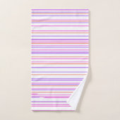 Green blue purple strips moderne custom pattern bad handdoek (Handdoek)