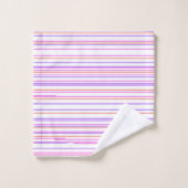 Green blue purple strips moderne custom pattern bad handdoek (Wasdoekje)