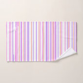 Green blue purple strips moderne custom pattern bad handdoek (Handdoek)