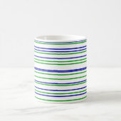 Green blue purple strips moderne custom pattern koffiemok (Center)