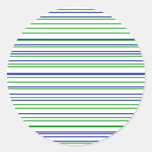 Green blue purple strips moderne custom pattern ronde sticker (Voorkant)
