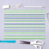 Green blue purple strips moderne custom pattern tissuepapier (Craft)