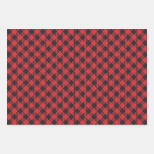 Green Blue Red Buffalo Plaid Checkered Inpakpapier Vel (Voorkant 2)