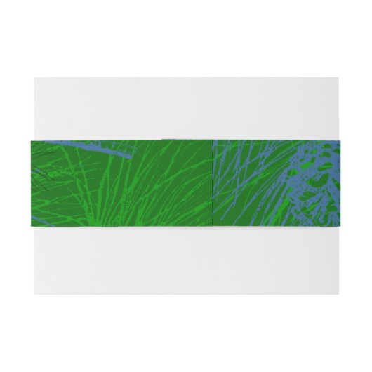 Green Blue Red Pine Cones Pattern Uitnodigingen Wikkel (Achterkant Voorbeeld)