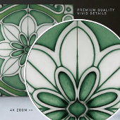 Green Blue Wall Decor Art Nouveau Backsplash Tegeltje