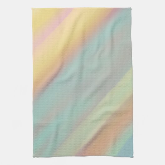 Green Blue Watercolor Pattern Theedoek (Verticaal)