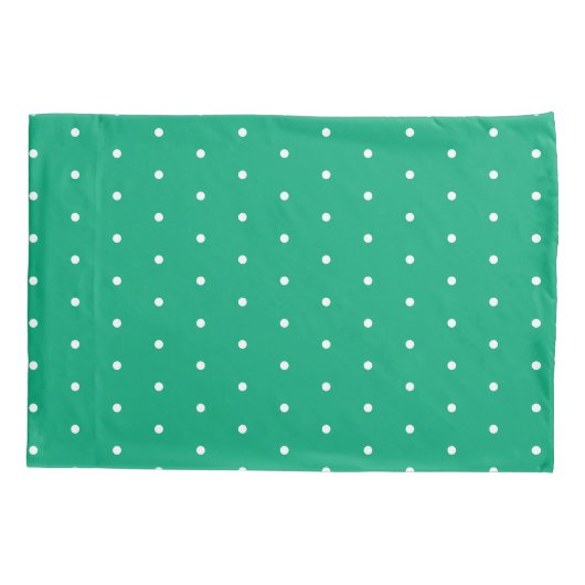Green Blue with White Dots Standard Kussensloop (Achterkant-Links)