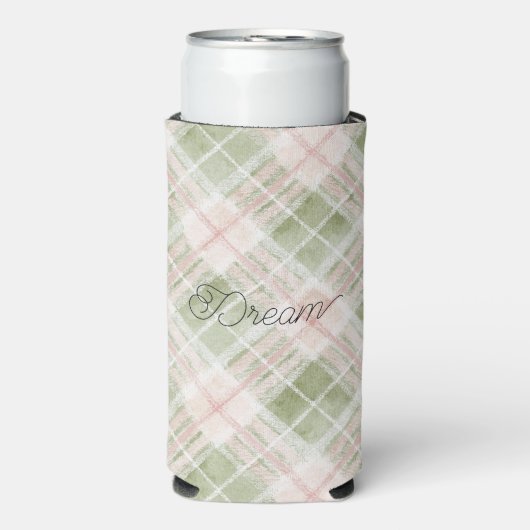 Green Blush Pink Plaid Stripes (Seltzer Voorkant)