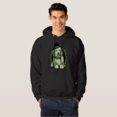 Green Bobtail shamrock St Patricks Day Old English Hoodie (Voorkant volledig)