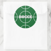 Green Bocce Ball Game ronde autocollants personnal (Sac)