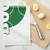 Green Bocce Ball Logo aangepaste keukenhanddoek (Quarter Fold)