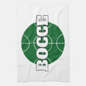 Green Bocce Ball Logo serviette de cuisine personn (Vertical)