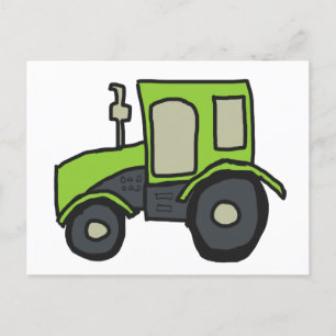Green Boerderij Tractor Briefkaart