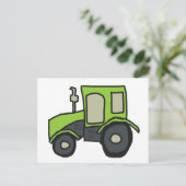 Green Boerderij Tractor Briefkaart (Staand voorkant)
