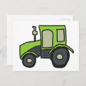 Green Boerderij Tractor Briefkaart (Voorkant / Achterkant)