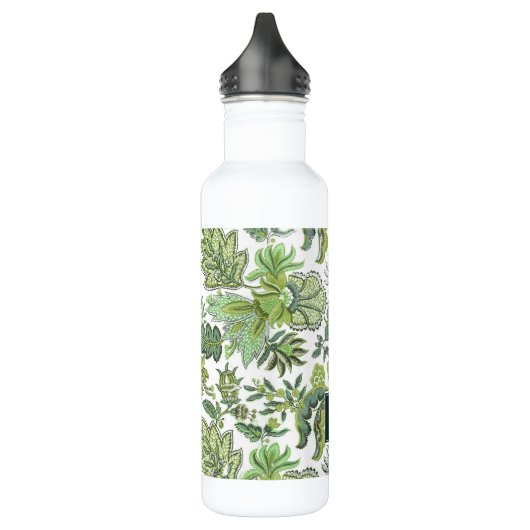 Green Boho  Floral Monogram Waterfles (Links)