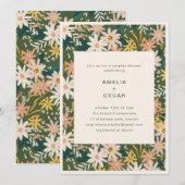 Green Boho Garden Floral Couples Bridal Shower  Kaart (Voorkant / Achterkant)