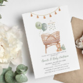 Green Boho Nursery Boho Baby shower Invitation