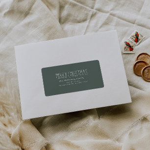 Green Boho-pakket voor kerstterugkeer Etiket