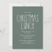 Green Boho Polka Dot Kerstlunch Kaart (Voorkant)