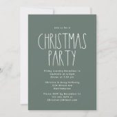 Green Boho Polka Dot Kerstparty Kaart (Voorkant)