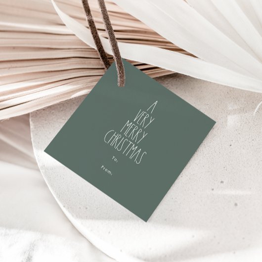 Green Boho Polka Dot Kerstplein van Bedankjes Labels