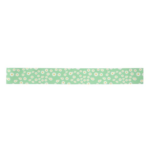 Green Boho Spring Daisies Pattern Lint (Voorkant)