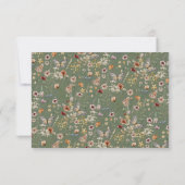 Green Boho Wildflower Advies Kaart (Achterkant)