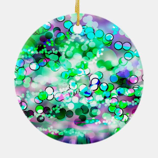 Green Bokeh 92015 Remix Ornament (Achterkant)