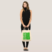 Green Bold Damask w/ name @ Emporiomoffa Tote Bag (Voorkant (model))