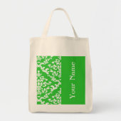 Green Bold Damask w/ name @ Emporiomoffa Tote Bag (Voorkant)