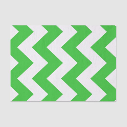 Green Bold Mod Chevron Tissuepapier (Voorkant)