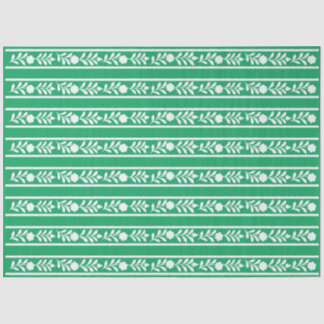 Green Bone Inlay Floral Border Decoupage Paper Tissuepapier