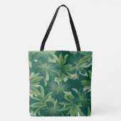 Green Botanical Leaf All-Over-Print Tas (Voorkant)