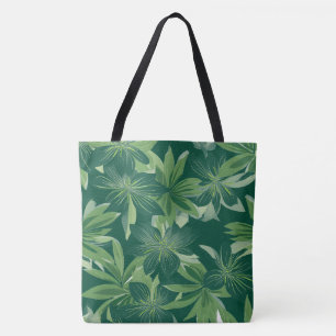 Green Botanical Leaf All-Over-Print Tas