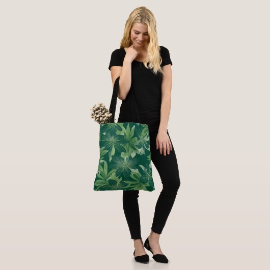 Green Botanical Leaf All-Over-Print Tas (Op model)
